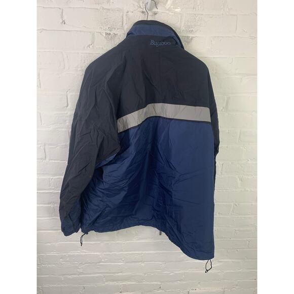 Columbia Colorblock Full Zip Windbreaker Jacket Long Sleeve Blue/Black Size XL - Picture 2 of 5
